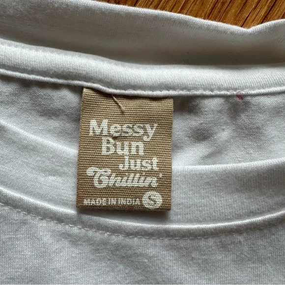 Messy Bun Women's Size Small White Cat Top & Pink Striped Shorts Pajama Set NWT - Picture 7 of 12